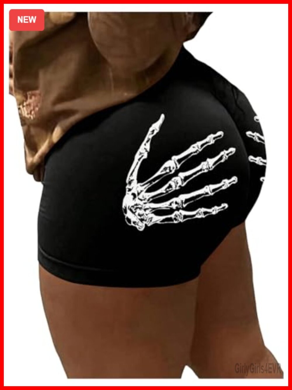 High Waist Graphic Print Biker Shorts Slim Fit Casual Summer